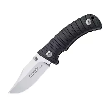 Складной нож Black Fox Clip Point, сталь 440A, рукоять термопластик GRN, чёрный