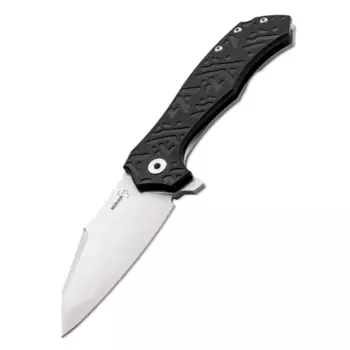 Складной нож Boker Plus CFM-A1 Designed by DJ Urbanovsky, cталь Sandvik 14C28N Stonewashed Plain, рукоять стеклотекстолит G10/нержавеющая сталь, 01BO766