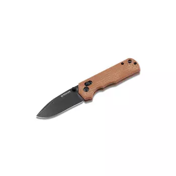 Складной нож Boker Rockstub Brown Micarta, сталь 440B Black Stonewash, рукоять микарта
