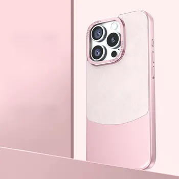 Фланелевой кожаный противоударный чехол для телефона для Huawei Mate 60 50 Pro 40 iPhone 15 14 13 Pro Max 12, чехол для ПК, гибридный металлический каркас Huawei Mate 60 Pro серебряный