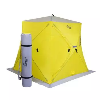 Палатка зимняя PIRAMIDA 2,0х2,0 yellow/gray (PR-ISP-200YG) PREMIER (+ Антисептик-спрей для рук в подарок!)