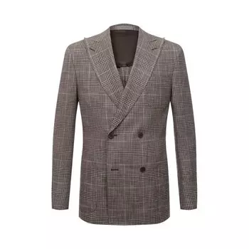 Пиджак из хлопка и льна Corneliani