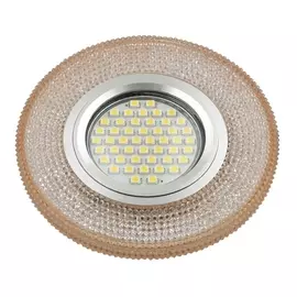 Встраиваемый светильник круглый со светодиодной подсветкой DLS-L142 GU5.3 GLASSY/LIGHT Fametto Luciole TEA