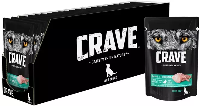 Crave пауч для собак (Кролик, 85 г. упаковка 28 шт)