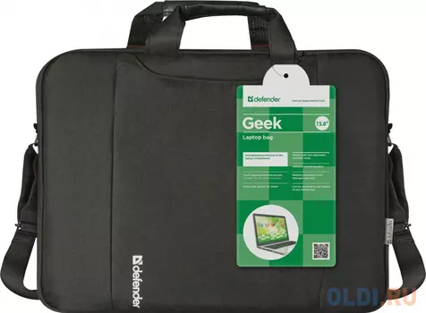 Сумка для ноутбука 15.6" Defender "Geek" полиэстер черный 26084