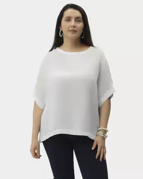 Блузка из смеси вискозы и льна