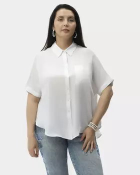 Блузка из смеси вискозы и льна