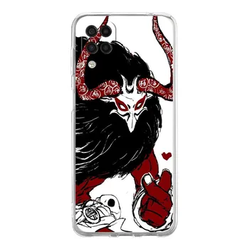 Genshin impact black and white Phone Case For Samsung A51 A71 A21S A12 A11 A31 A41 A01 A03S A13 A33 A73 A53 A52 A32 5G A23 Cover Samsung A01
