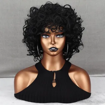 Парики Afro Kinkys Wigs Синтетический вьющийся полный парик для чернокожих женщин P4/27