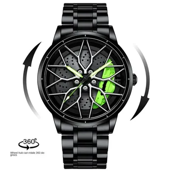 Часы SVJ Wheel, трехмерный полый дизайн, модификация автомобиля, часы с культурной тематикой для мужчин