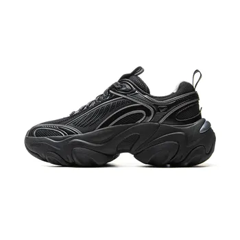 Li Ning Butterfly Runner Модные Удобные Трендовые Износостойкие Нескользящие Легкие Низкие Повседневные Кроссовки Женские Повседневные Кроссовки Черные AZGV012-3 36