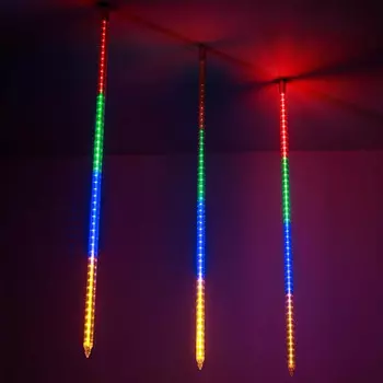1м. Уличная гирлянда тающая сосулька RGB Ardecoled 230V ARD-Icefall-Classic-D23-1000-Clear-96Led-Live RGB (26105)