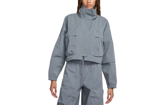 Женское укороченное пальто Nike, цвет Heather Gray