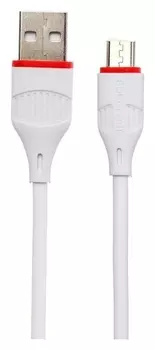 Кабель Borofone Bx17, Micro USB - Usb, 2 А, 1 м, белый