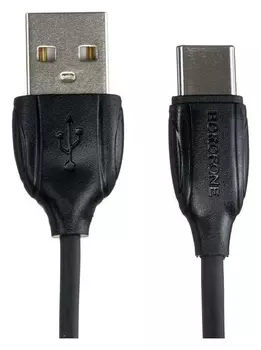 Кабель Borofone Bx19, Type-c - Usb, 3 A, 1 м, чёрный