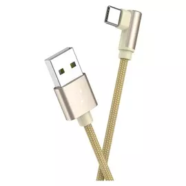 Кабель Borofone Bx26 Express, USB - Type-c, 3A, 1 м, нейлон, золотой