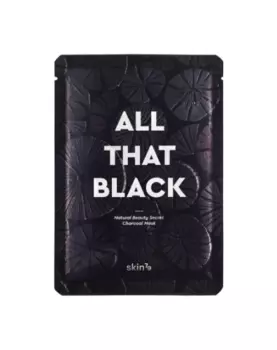 Чёрная тканевая маска с древесным углём Skin79 All That Black Mask