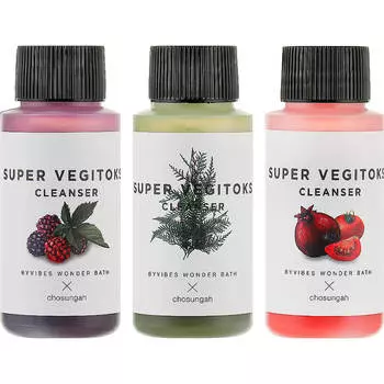 Детокс-набор миниатюр для очищения кожи Chosungah Wonder Bath Super Vegitoks Cleanser Set