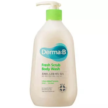 Ламеллярный освежающий гель-скраб для душа Derma:B Fresh Scrub Body Wash