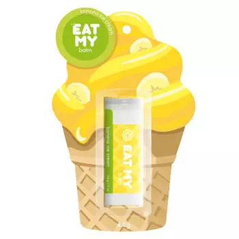 Бальзам для губ EAT MY Balm Banana Ice Cream - «Банановый пломбир»