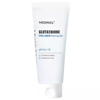 Увлажняющий гель-пенка для умывания MEDIPEEL Glutathione Hyal Aqua Foaming Gel Cleanser