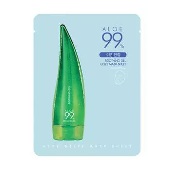 Гелевая тканевая маска для лица с алоэ вера Holika Holika Aloe 99% Soothing Gel Jelly Mask Sheet