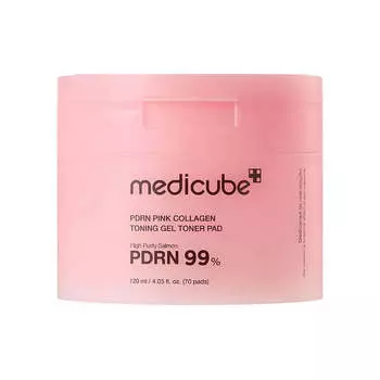 Гелевые тонер-пэды с ПДРН и коллагеном medicube PDRN Pink Collagen Toning Gel Toner Pad