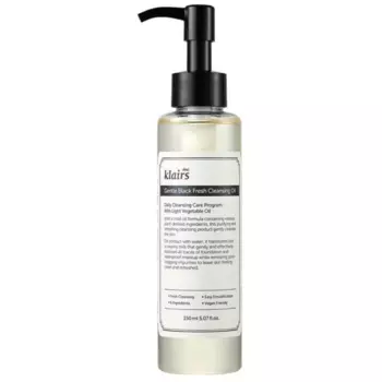 Увлажняющее гидрофильное масло Dear, Klairs Gentle Black Fresh Cleansing Oil