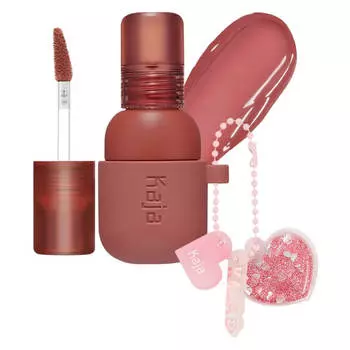 Бальзам для макияжа губ и щёк Kaja Jelly Charm Glazed Lip Stain & Blush With Keychain 05 Peach Fizz