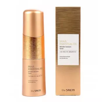 Омолаживающая эмульсия с муцином улитки The Saem Snail Essential EX Wrinkle Solution Emulsion