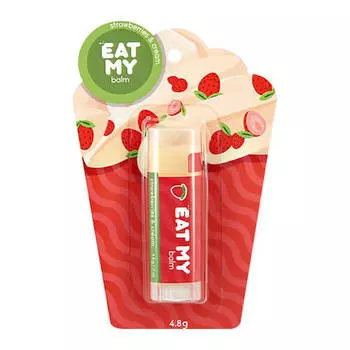 Бальзам для губ EAT MY Balm Strawberries & Cream - «Земляника со сливками»