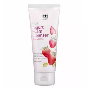 Йогуртовые пенки для умывания Ottie Fruits Yogurt Foam Cleanser Strawberry - клубничная пенка