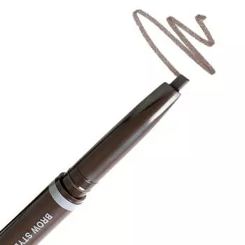 Стойкий треугольный автокарандаш для бровей с щёточкой Mizon Brow Styling Pencil - GRAY
