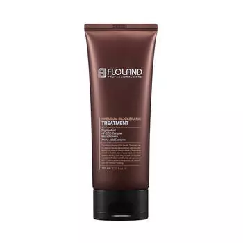 Восстанавливающая маска для волос с кератином Floland Premium Silk Keratin Treatment - 120 мл