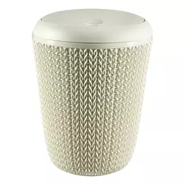 контейнер для мусора CURVER Knit, 6 л, круглый, белый, пластик