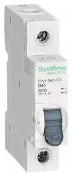 Автоматический выключатель Systeme Electric C9F14140 City9 Set B 40А 1P 4.5kA 230В