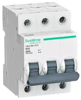 Автоматический выключатель Systeme Electric C9F16350 City9 Set B 50А 3P 6kA 400В