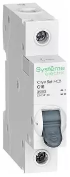 Автоматический выключатель Systeme Electric C9F34116 City9 Set С 16А 1P 4.5kA 230В
