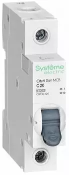 Автоматический выключатель Systeme Electric C9F34120 City9 Set С 20А 1P 4.5kA 230В