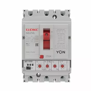 Автоматический выключатель в литом корпусе DKC MD100H-MR1 микропроцессорный расцепитель, 65kA, 400 В~, 3P, 100А, "YON"