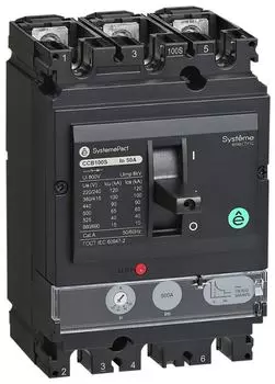 Автоматический выключатель в литом корпусе Systeme Electric SPC100F025L3DF SYSTEMEPACT CCB100 36KA 3P3D TMD25 рычаг