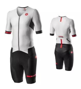 Комбинезон для триатлона Castelli FREE SANREMO 2 SUIT, белый/черный
