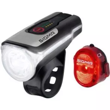 Комплект освещения велосипедный SIGMA SPORT AURA 80 USB / NUGGET II, с кабелем USB, 17850