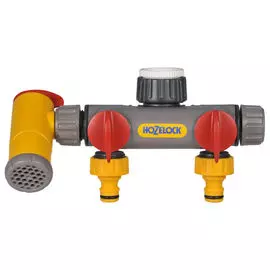 распределитель 2х-канальный с краном HOZELOCK Flow Max 1/2"