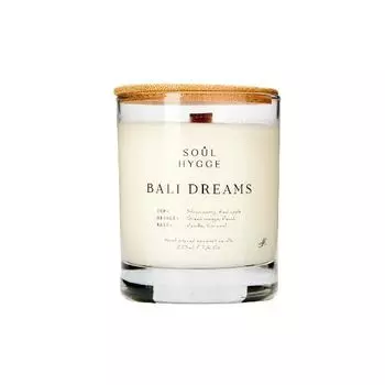 Свеча Soul Hygge "Bali dreams" с деревянным фитилём , 225 мл