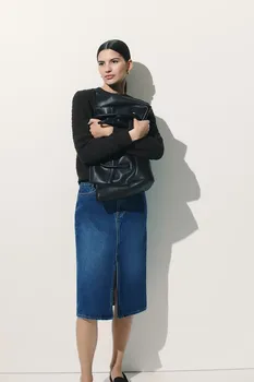 Джинсовая юбка H&M, синий