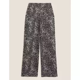 Джоггеры с широкими штанинами из джерси с животным принтом, Marks&amp;Spencer