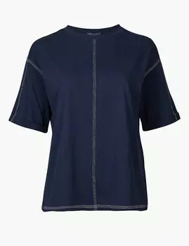 Футболка из 100%-го чистого хлопка с коротким рукавом