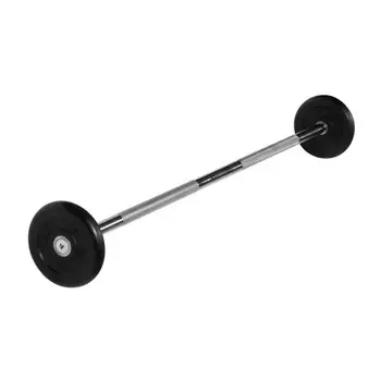 Штанга неразборная MB Barbell с чёрными дисками, 25 мм, 10 кг MB-BarMW-B10
