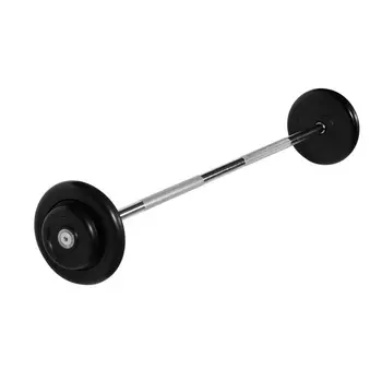 Штанга неразборная MB Barbell с чёрными дисками, 25 мм, 17,5 кг MB-BarMW-B17,5